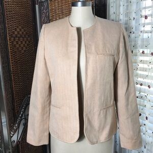 Gentry Tan Collarless Women's Blazer